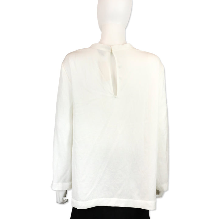 Tom Ford White Sheer Long Sleeve Top