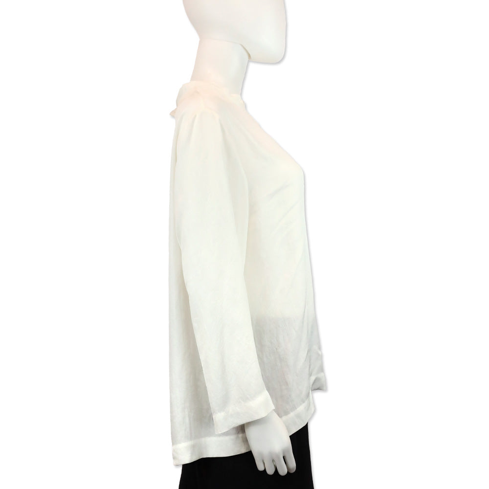 Tom Ford White Sheer Long Sleeve Top