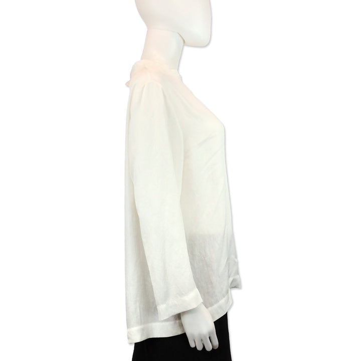 Tom Ford White Sheer Long Sleeve Top