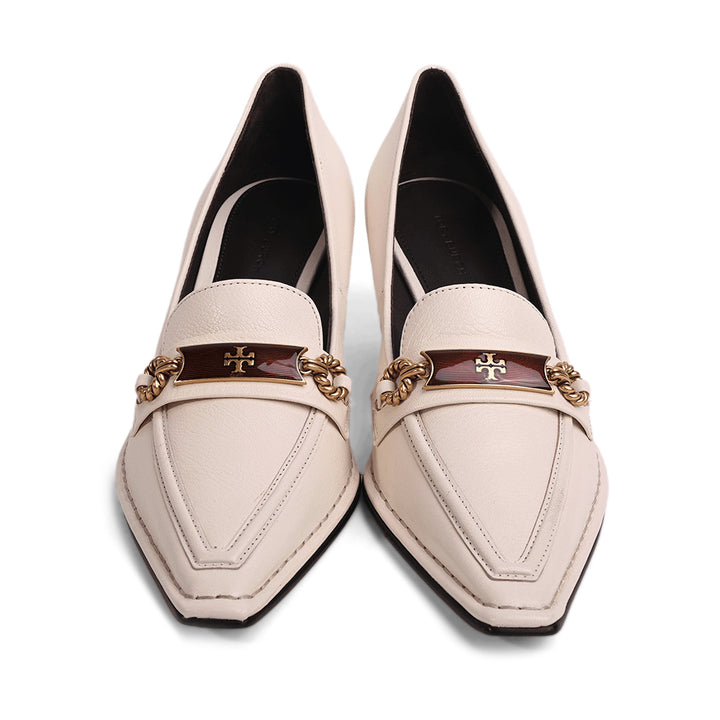 Tory Burch Perrine Ivory Leather Loafers