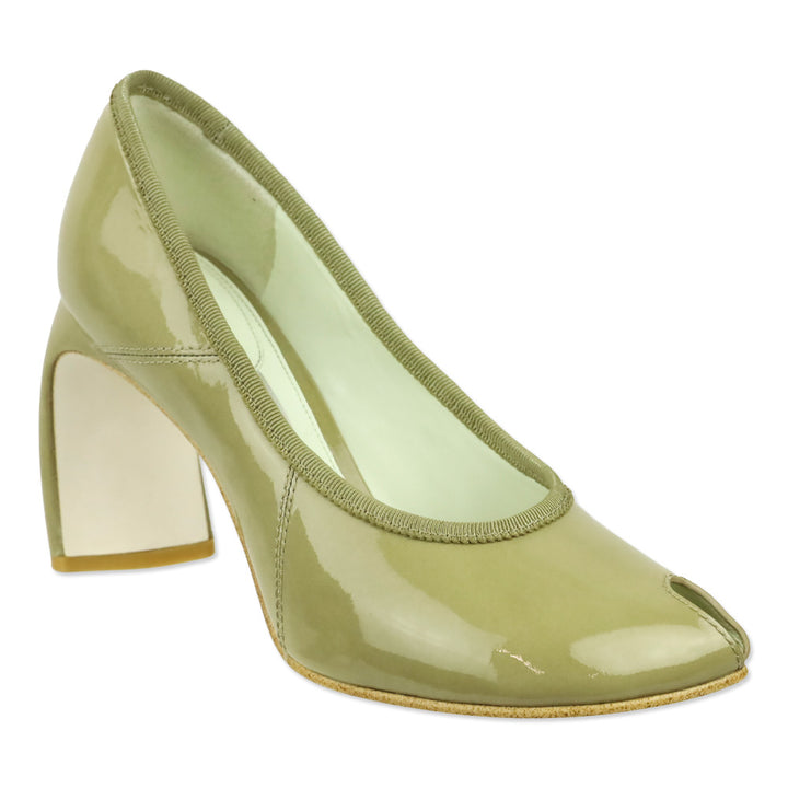Tory Burch Palo Santo Patent Leather Peep Toe 90mm Pump