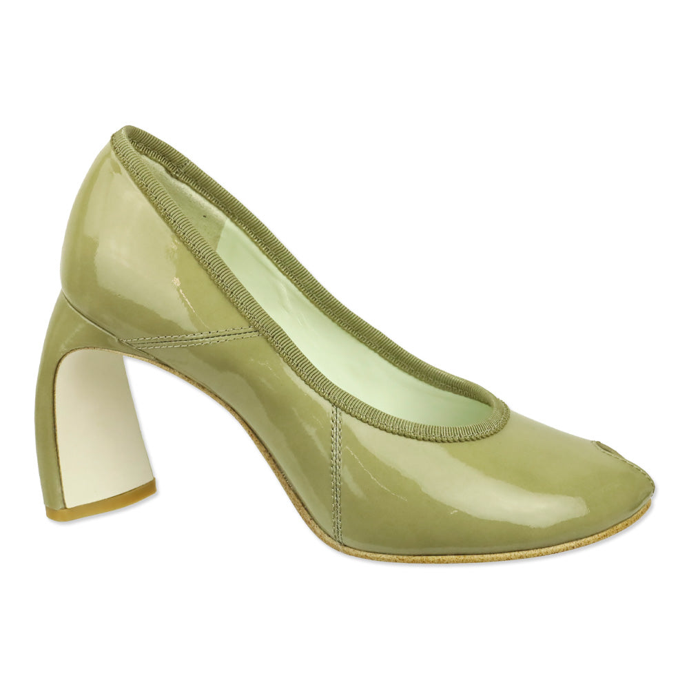 Tory Burch Palo Santo Patent Leather Peep Toe 90mm Pump