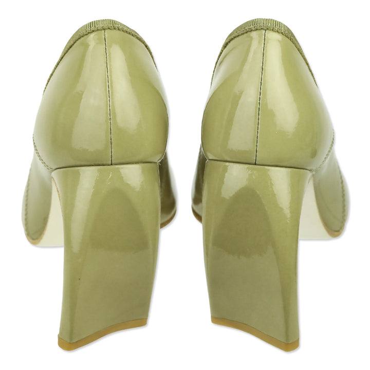 Tory Burch Palo Santo Patent Leather Peep Toe 90mm Pump