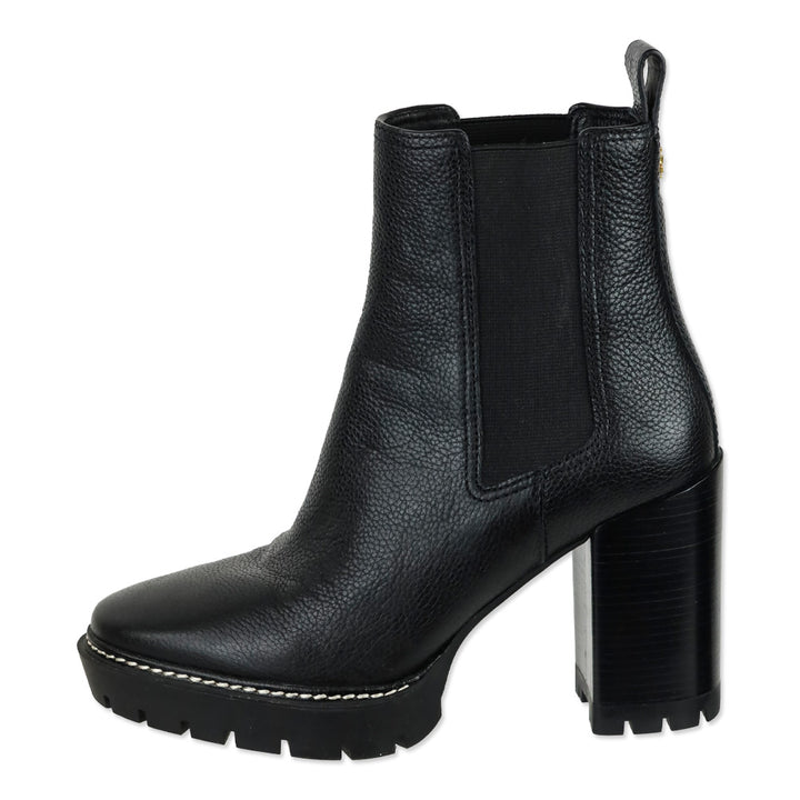 Tory Burch Black Carson Lug Sole Ankle Boot