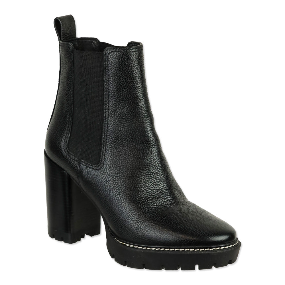 Tory Burch Black Carson Lug Sole Ankle Boot