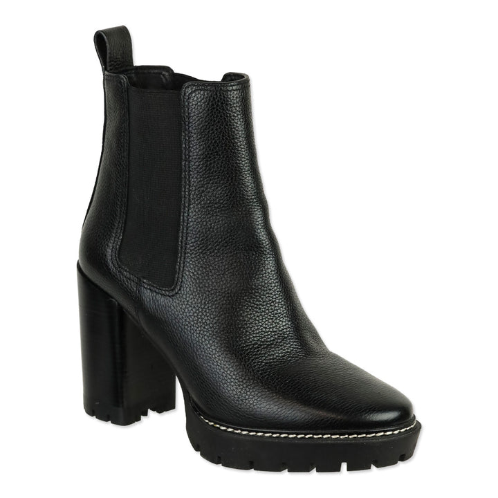 Tory Burch Black Carson Lug Sole Ankle Boot