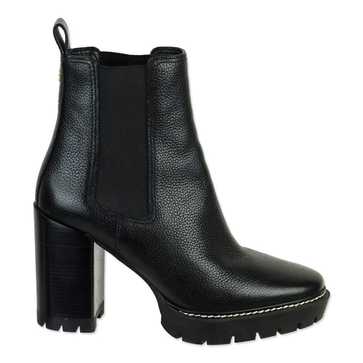 Tory Burch Black Carson Lug Sole Ankle Boot