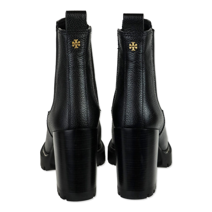 Tory Burch Black Carson Lug Sole Ankle Boot