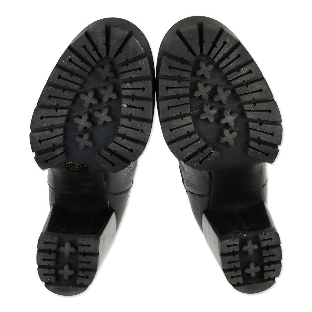 Tory Burch Black Carson Lug Sole Ankle Boot