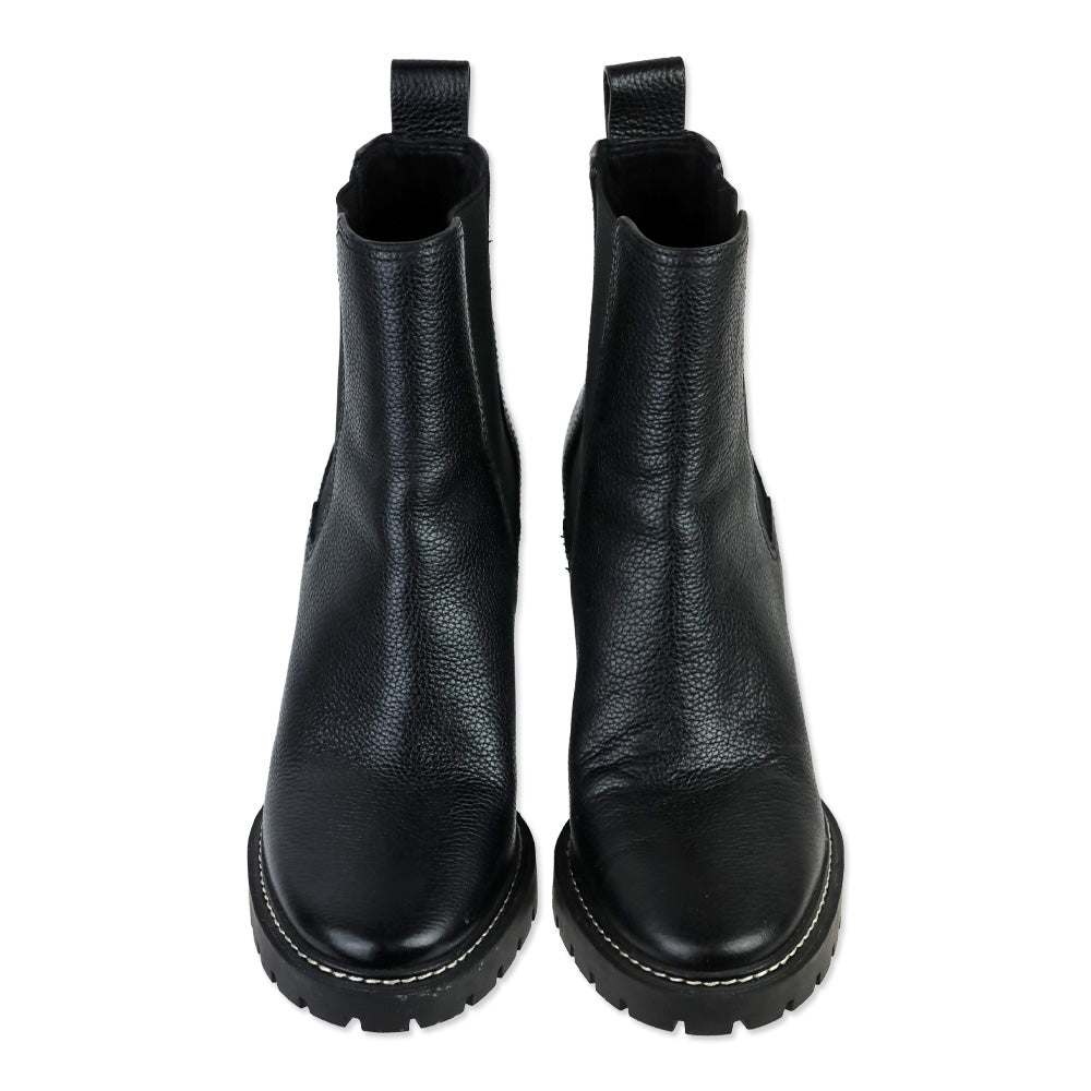 Tory Burch Black Carson Lug Sole Ankle Boot