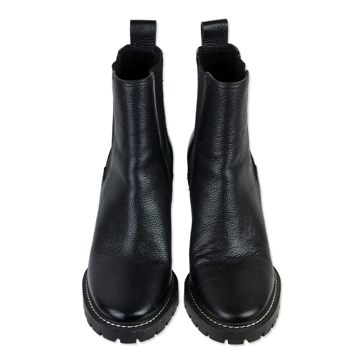 Tory Burch Black Carson Lug Sole Ankle Boot