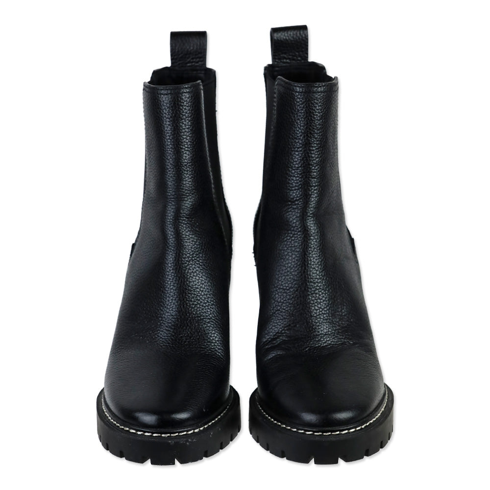 Tory Burch Black Carson Lug Sole Ankle Boot