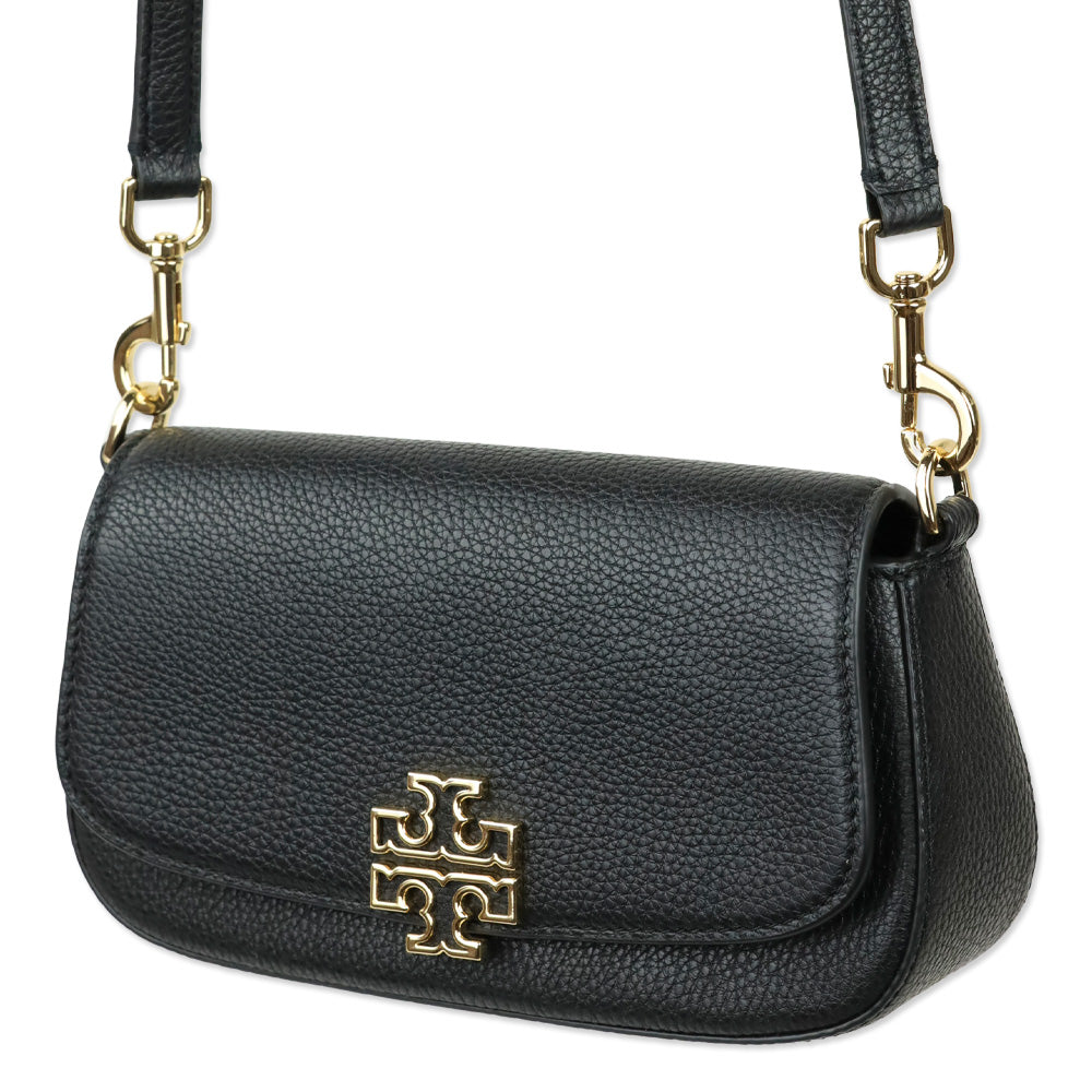 Tory Burch Black Leather Britten Mini Crossbody bag