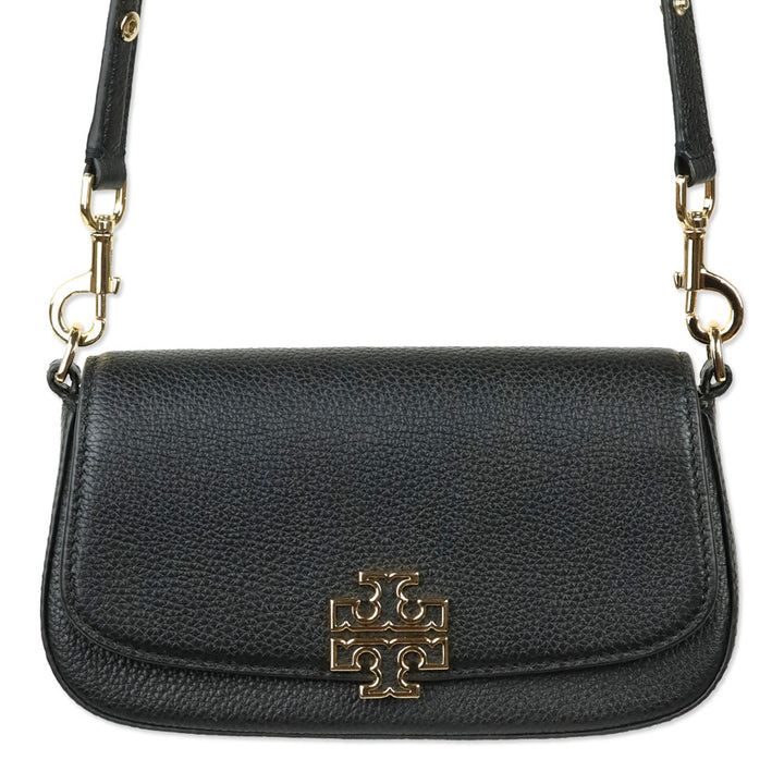 Tory Burch Black Leather Britten Mini Crossbody bag