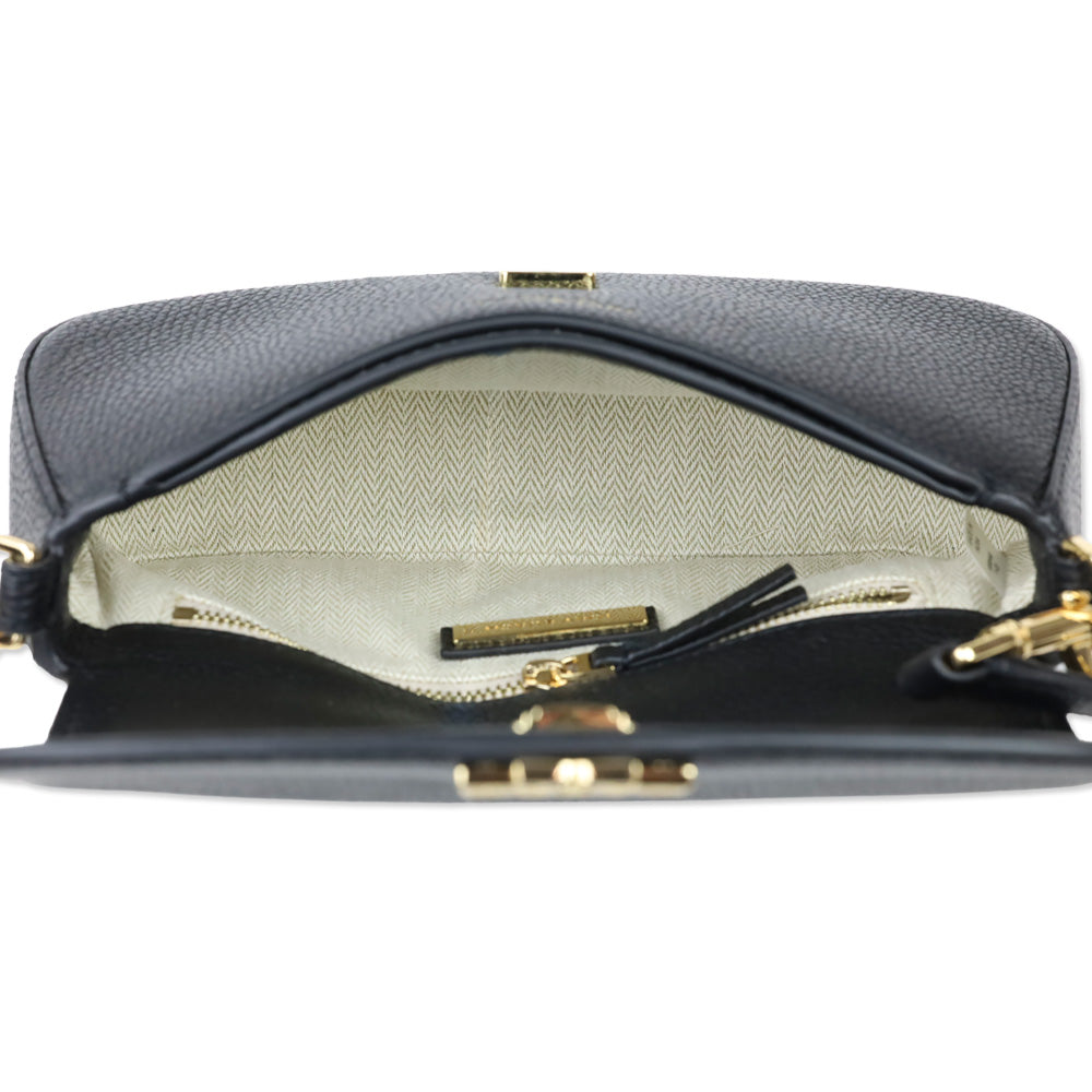 Tory Burch Black Leather Britten Mini Crossbody bag