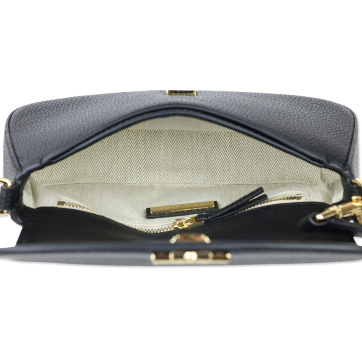 Tory Burch Black Leather Britten Mini Crossbody bag