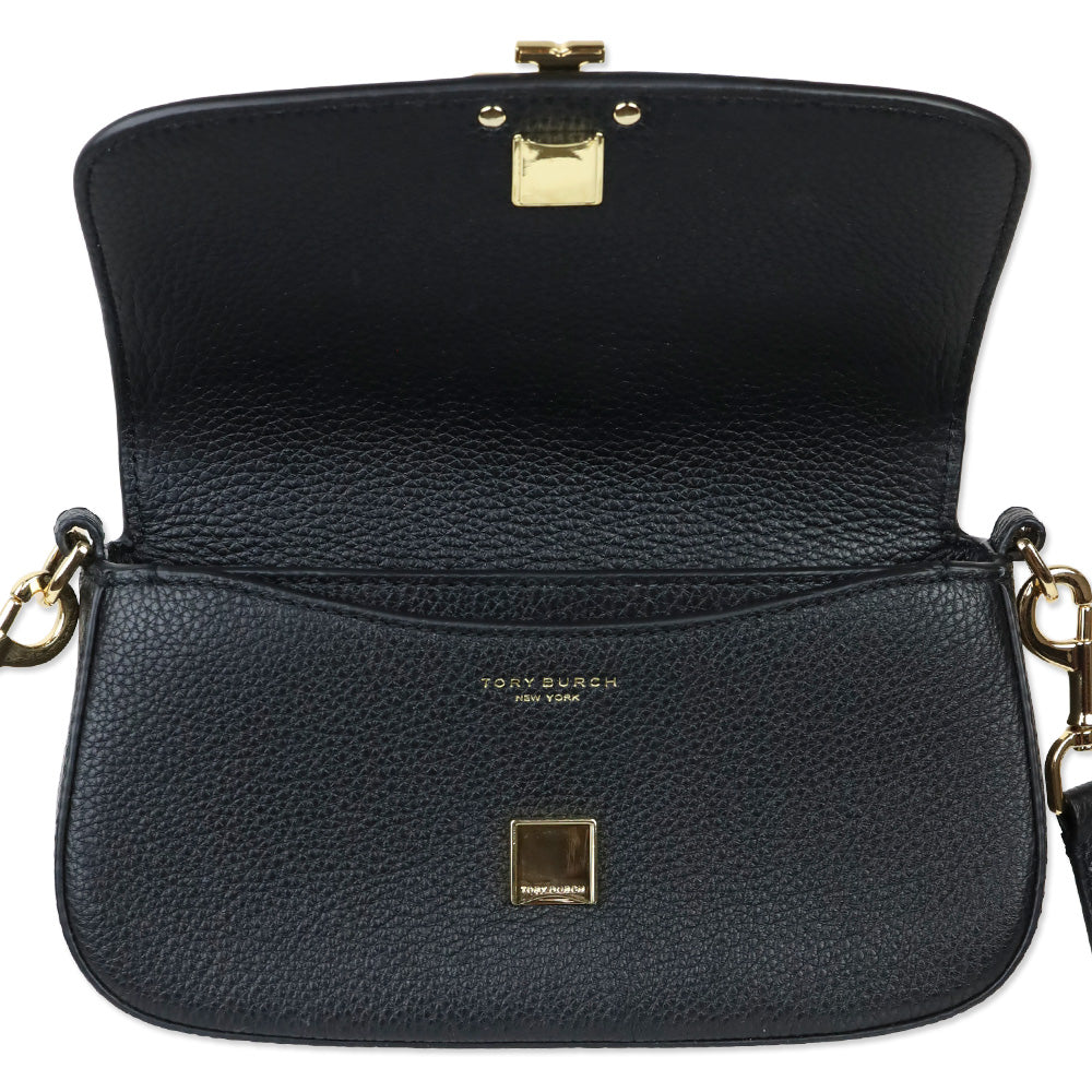 Tory Burch Black Leather Britten Mini Crossbody bag