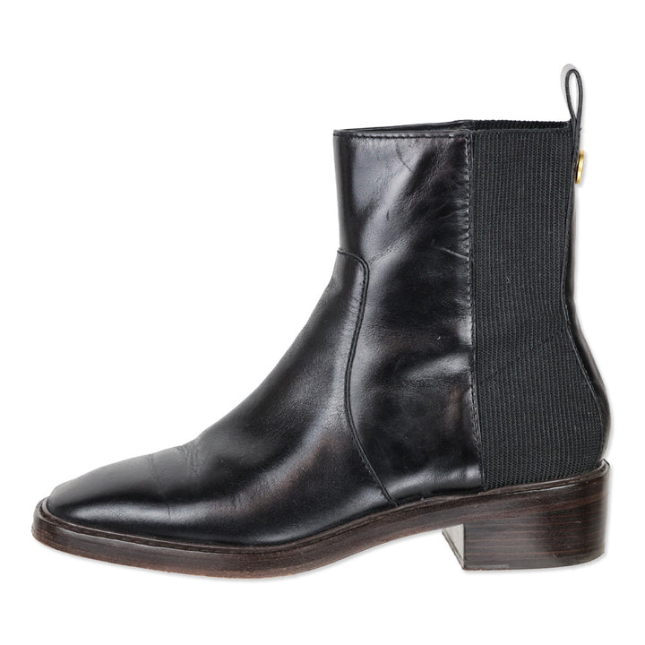 Tory Burch Black Leather Chelsea Boots