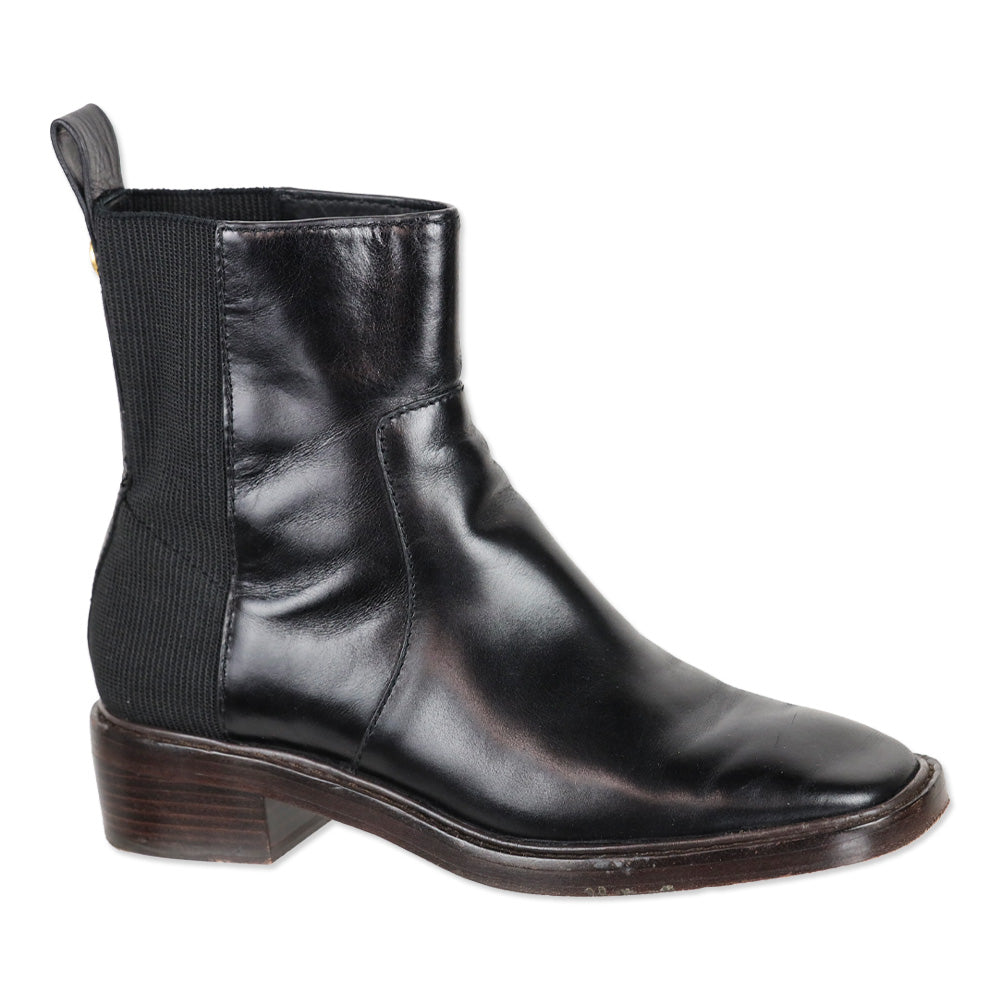 Tory Burch Black Leather Chelsea Boots