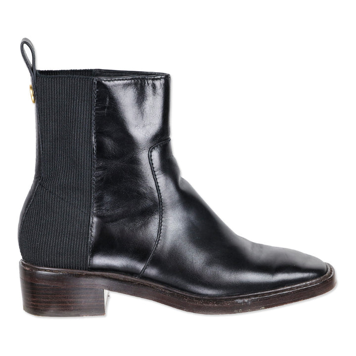 Tory Burch Black Leather Chelsea Boots