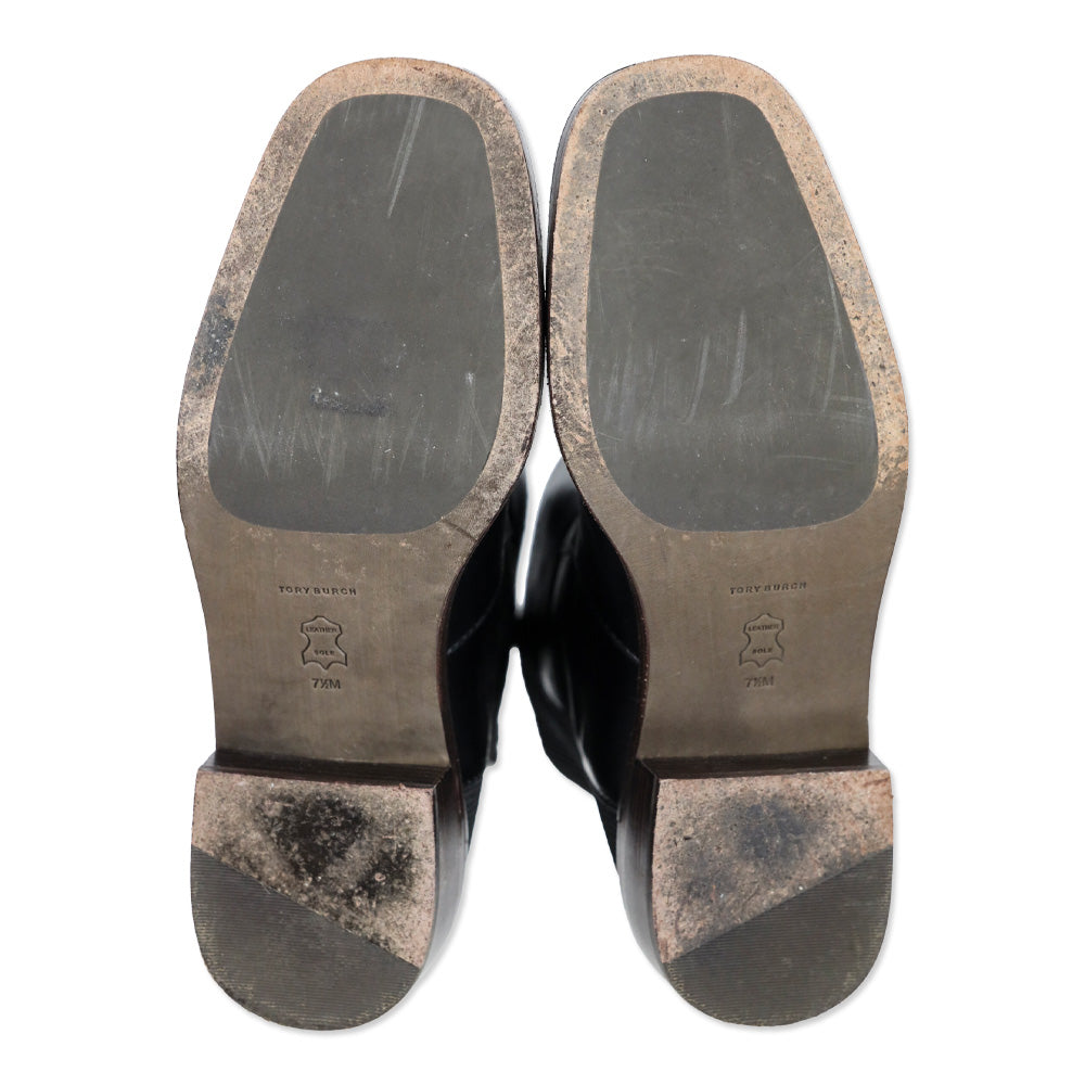 Tory Burch Black Leather Chelsea Boots