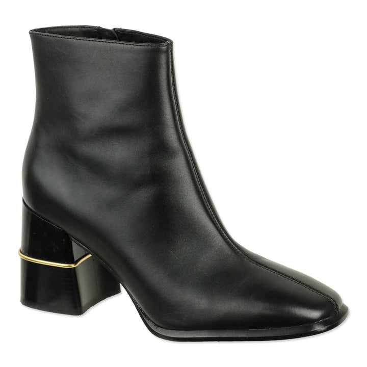 Tory Burch Black Leather Double T 75mm Ankle Boots