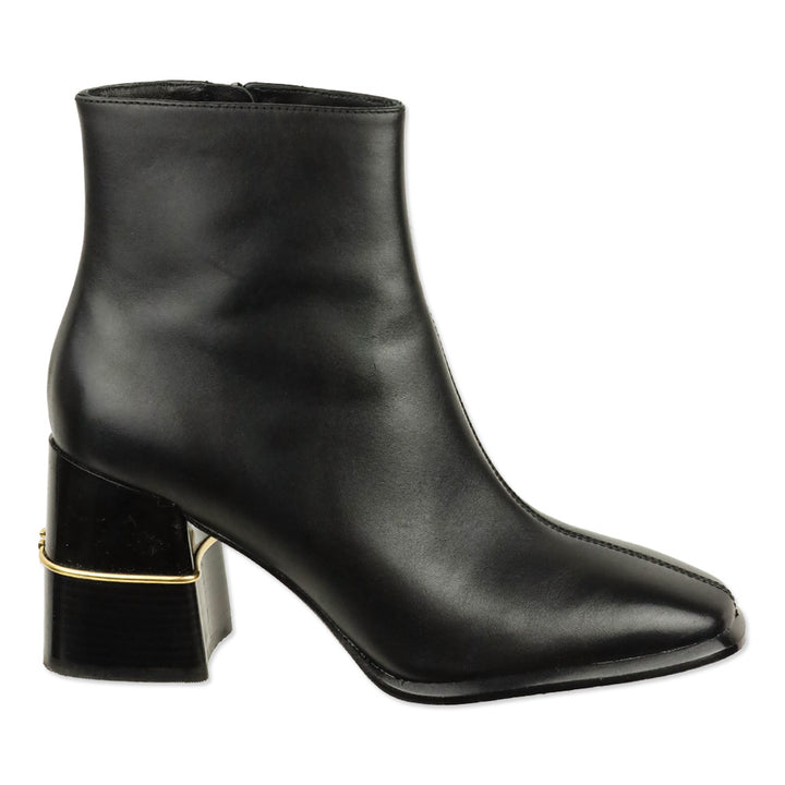 Tory Burch Black Leather Double T 75mm Ankle Boots