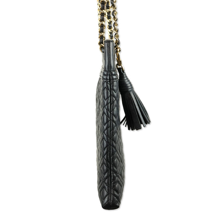 Tory Burch Black Leather Fleming Swingpack Crossbody