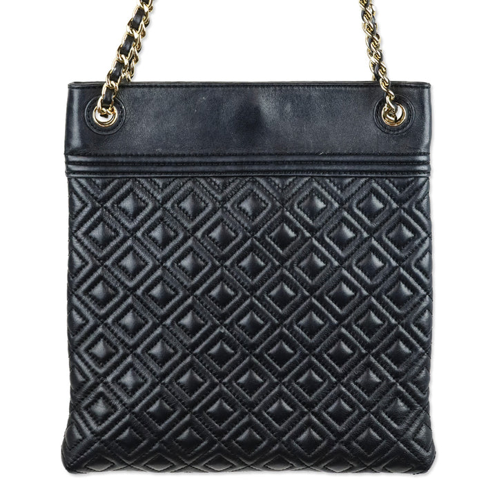 Tory Burch Black Leather Fleming Swingpack Crossbody