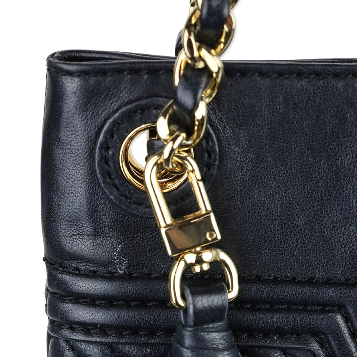 Tory Burch Black Leather Fleming Swingpack Crossbody