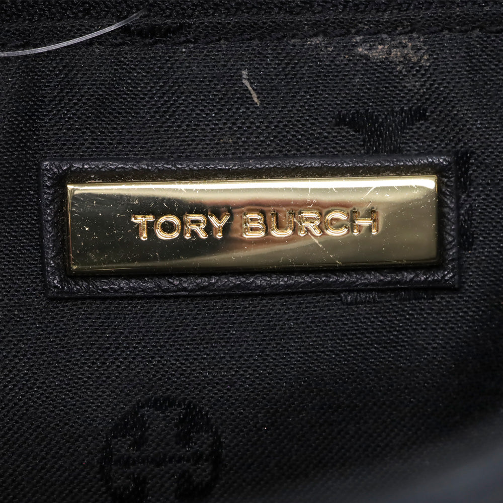 Tory Burch Black Leather Fleming Swingpack Crossbody