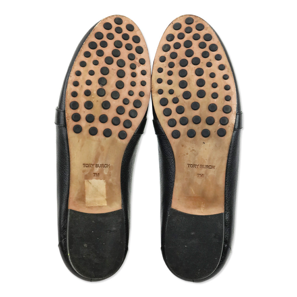 Tory Burch Black Leather Georgia Loafer
