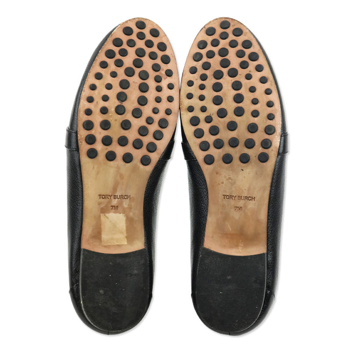 Tory Burch Black Leather Georgia Loafer
