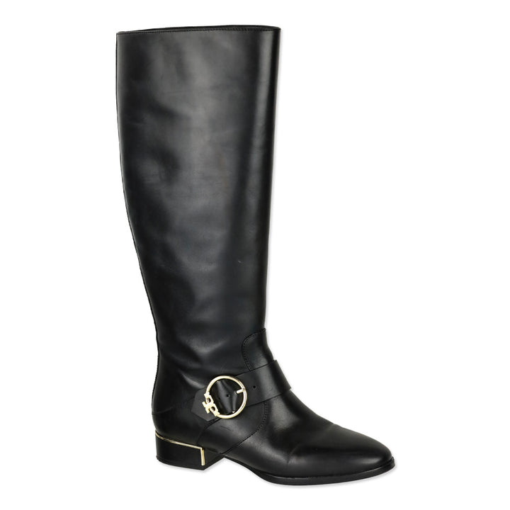 Tory Burch Black Leather Sofia Riding Boot