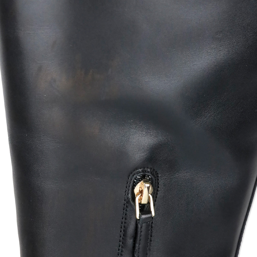 Tory Burch Black Leather Sofia Riding Boot
