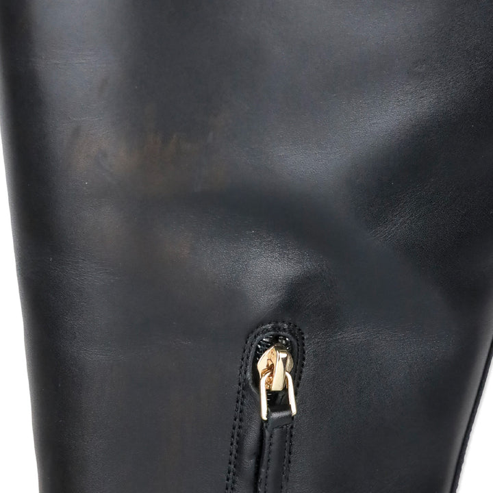 Tory Burch Black Leather Sofia Riding Boot
