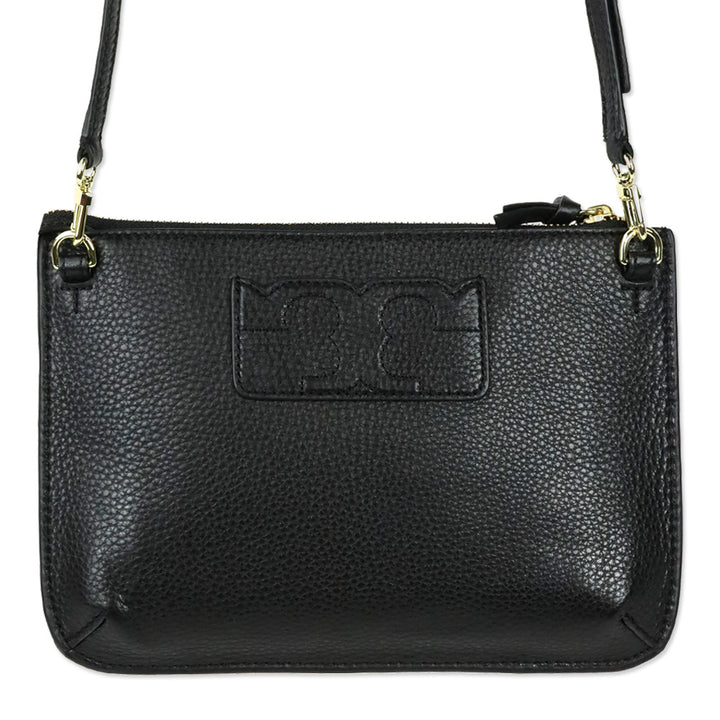 Tory Burch Black Leather Tassel Crossbody Bag