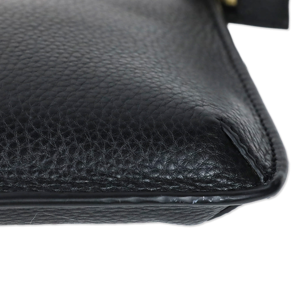 Tory Burch Black Leather Tassel Crossbody Bag