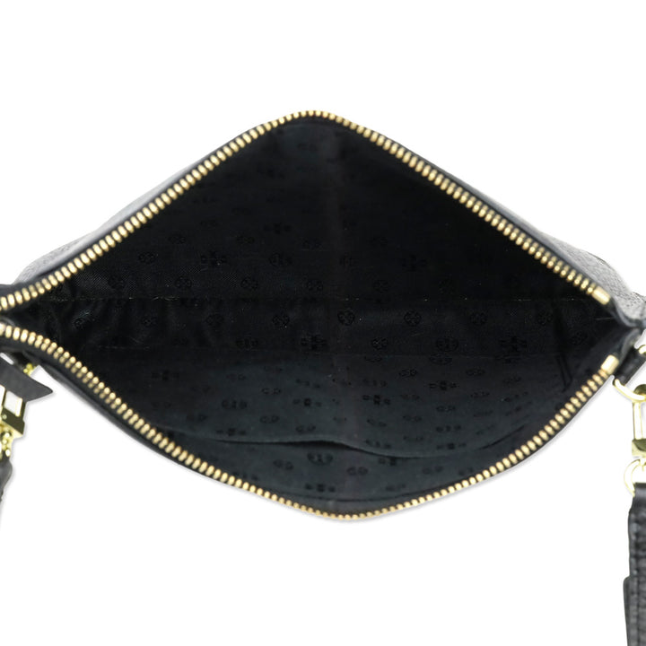 Tory Burch Black Leather Tassel Crossbody Bag