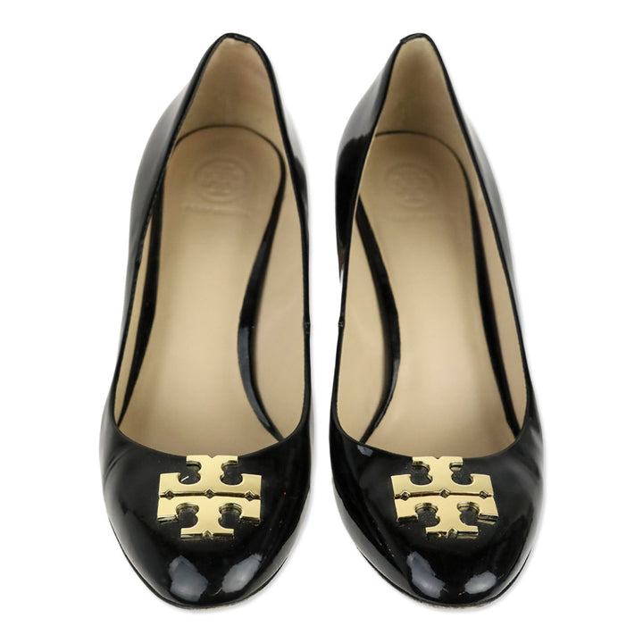 Tory Burch Black Patent Raleigh 70mm Pump