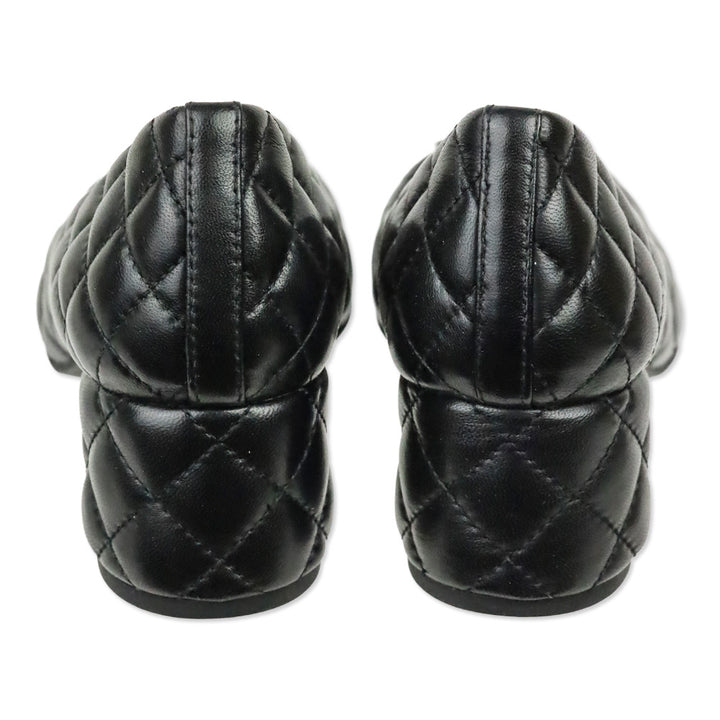 Tory Burch Black Quilted Nappa Leather Chelsea 50MM Pump