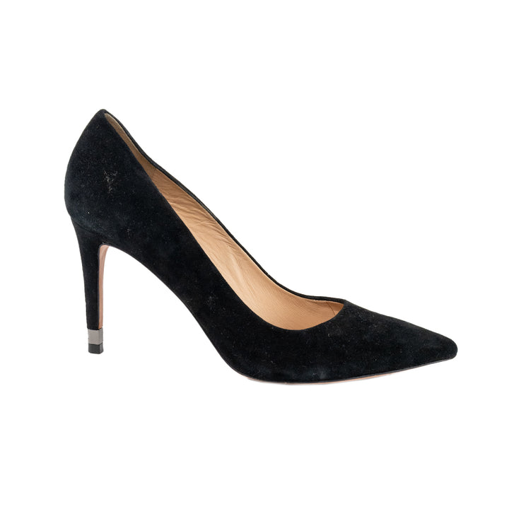 Tory Burch Black Suede Pointed Toe Pump