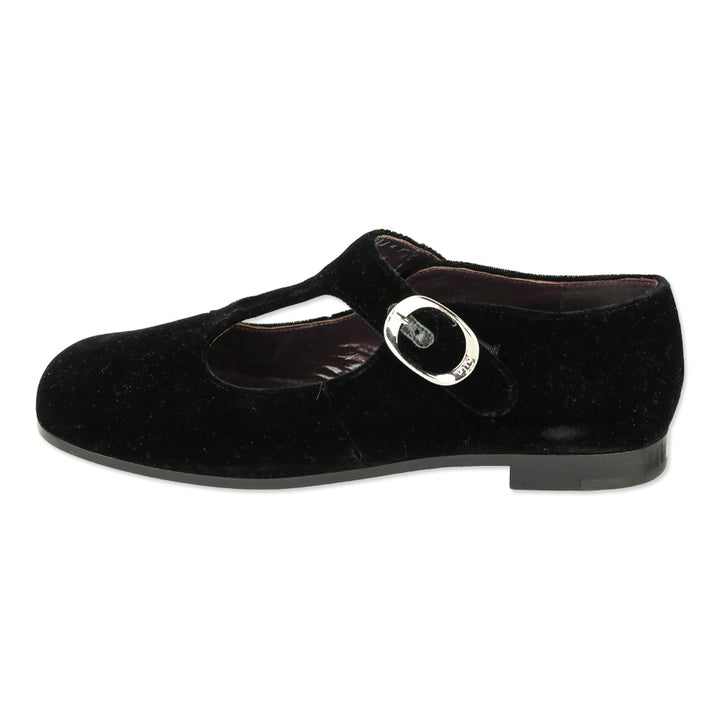 Tory Burch Black Violet T-Strap Flat