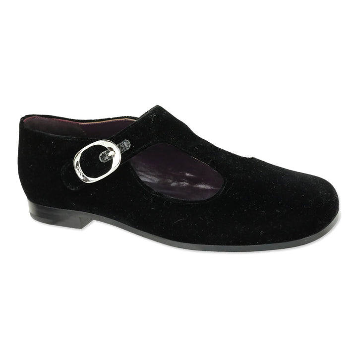 Tory Burch Black Violet T-Strap Flat