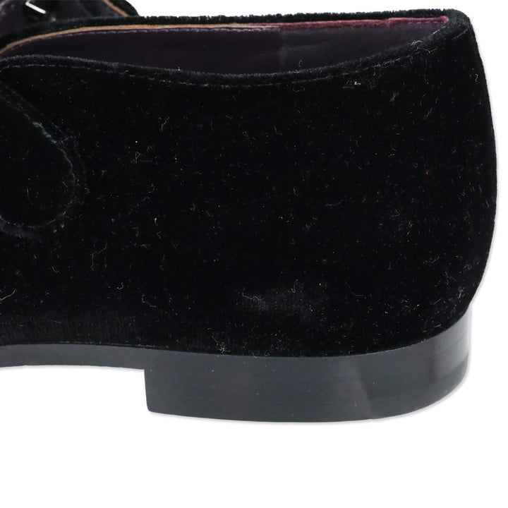 Tory Burch Black Violet T-Strap Flat