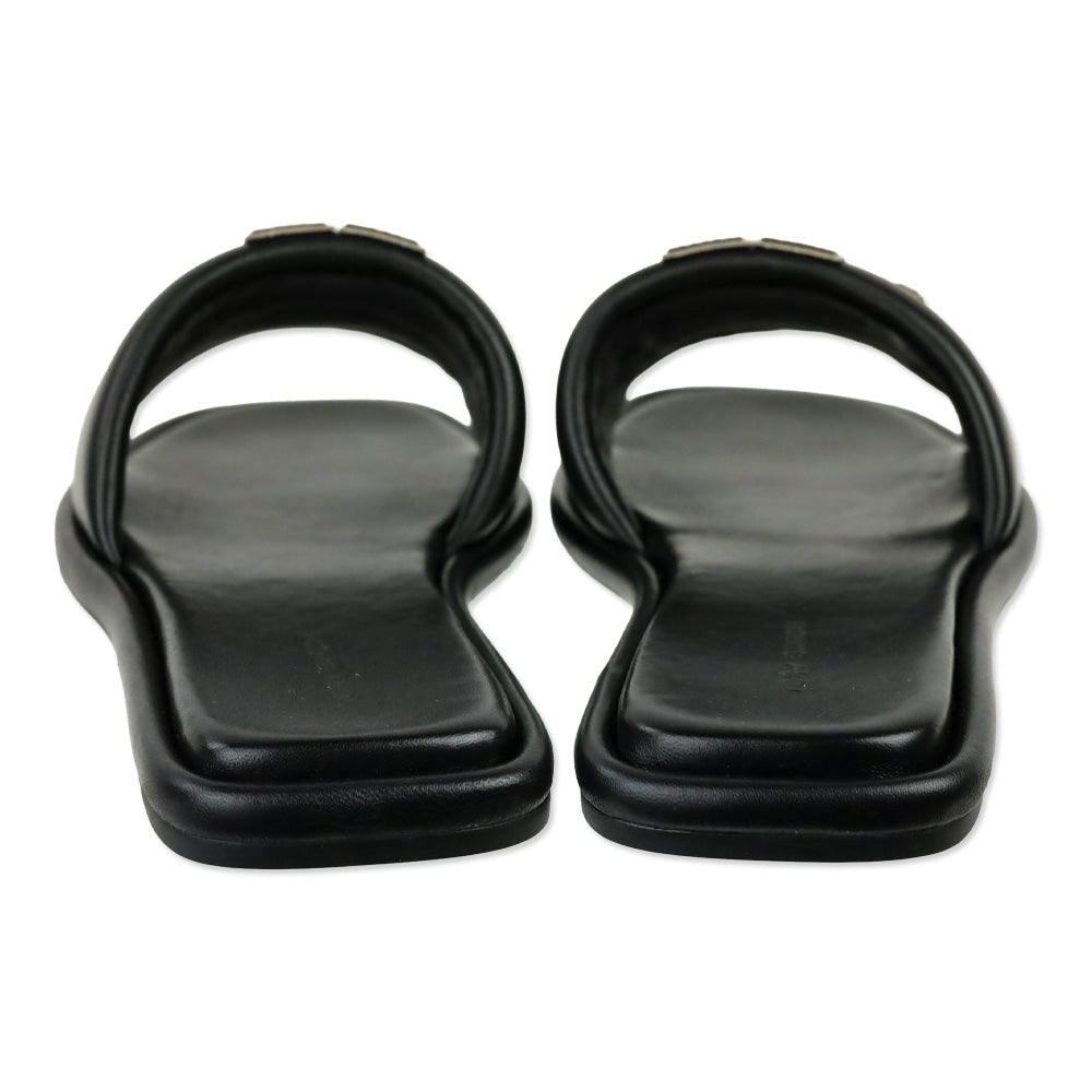 Tory Burch Black/Gold Double T Sport Slides