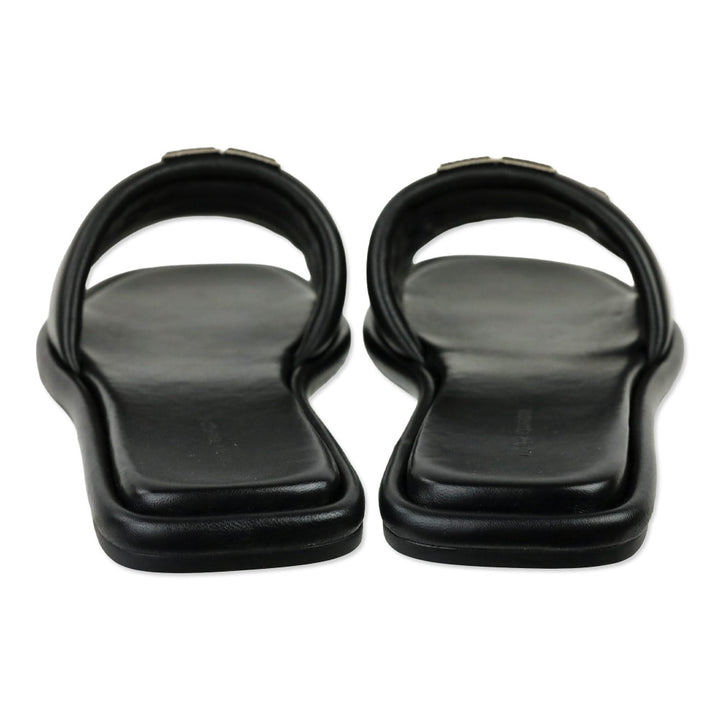 Tory Burch Black/Gold Double T Sport Slides