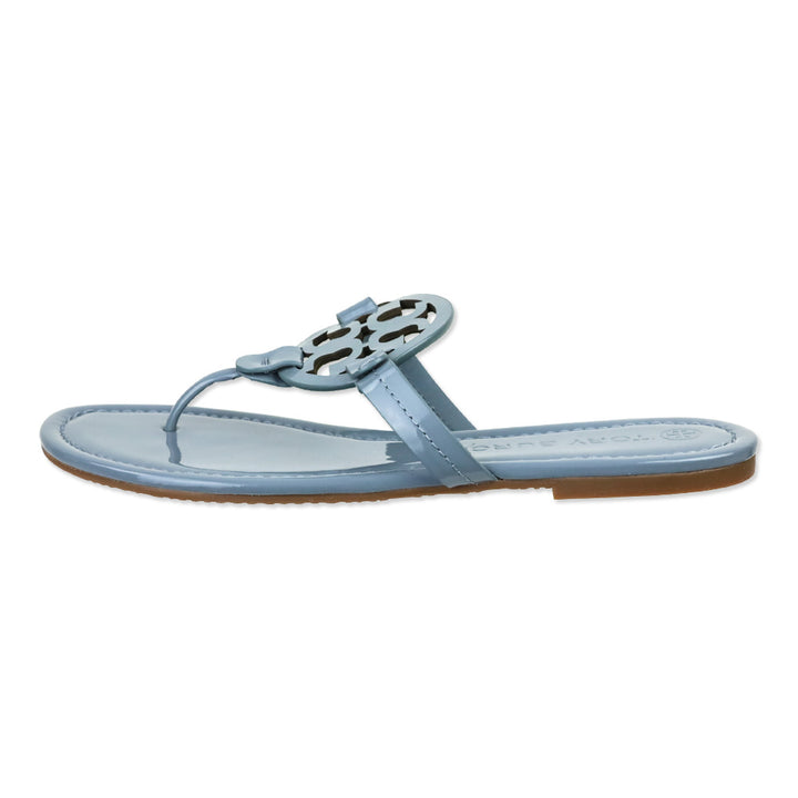 Tory Burch Blue Calla Patent Leather Miller Sandal