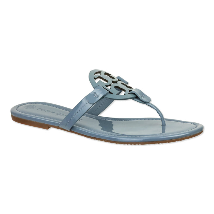 Tory Burch Blue Calla Patent Leather Miller Sandal