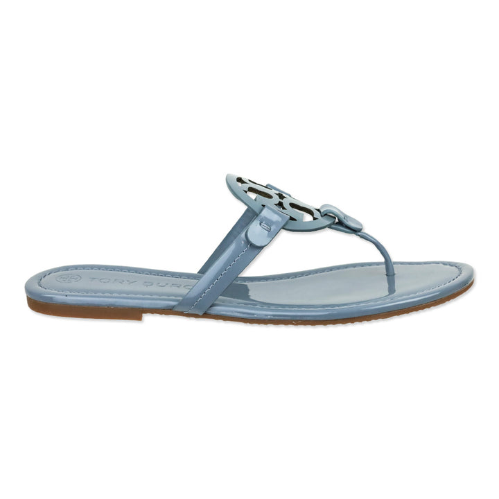 Tory Burch Blue Calla Patent Leather Miller Sandal